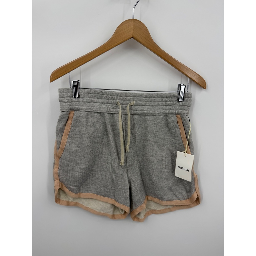 Mother The Running Mate Shorts Women Large Grey Knit a Love Song Drawstring New